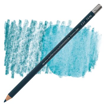 Open in modal - General's Kimberly Watercolor Pencil - Teal pencil and swatch
