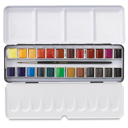 Sennelier French Artists' Watercolor Set - Metal Case, Set of 24