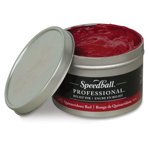 Speedball Professional Relief Ink - Quinacridone Red, 8 oz