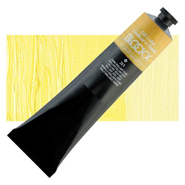 Open in modal - Blockx Artist Oil Color - Brilliant Yellow Light, 200 ml tube and swatch