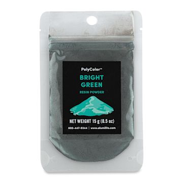 Open in modal - PolyColor Resin Pigment Powder - Bright Green, 15 g (Front of packaging)