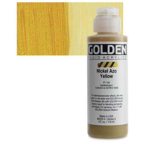 Golden Golden Heavy Body Acrylic Paint, Nickel Azo Yellow, 8oz