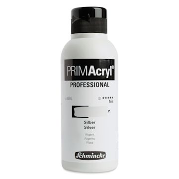 Open in modal - Schmincke Primacryl Professional Fluid Acrylic - Silver, 250 ml bottle