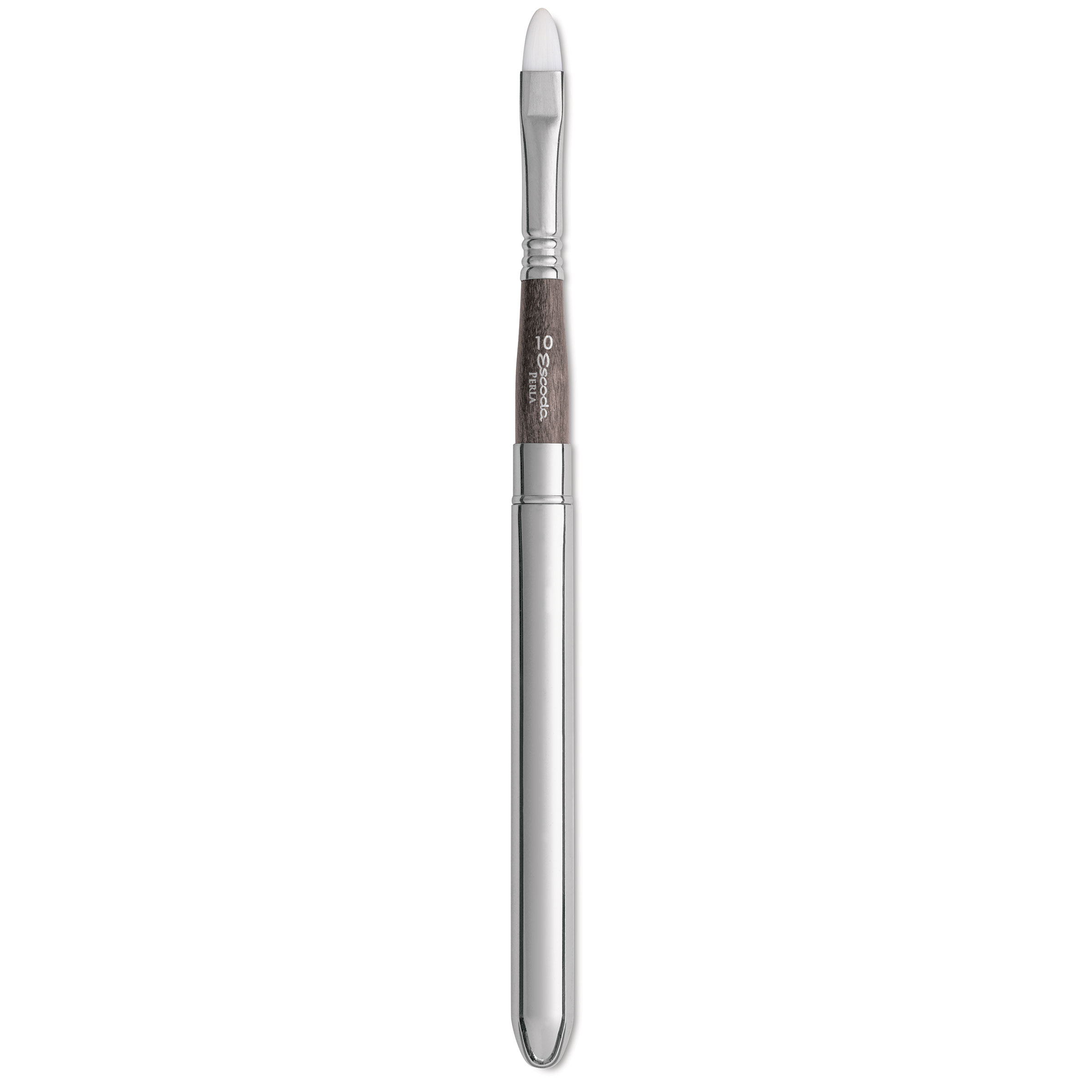 Escoda Perla Toray White Synthetic Travel Brush - Bright, Short