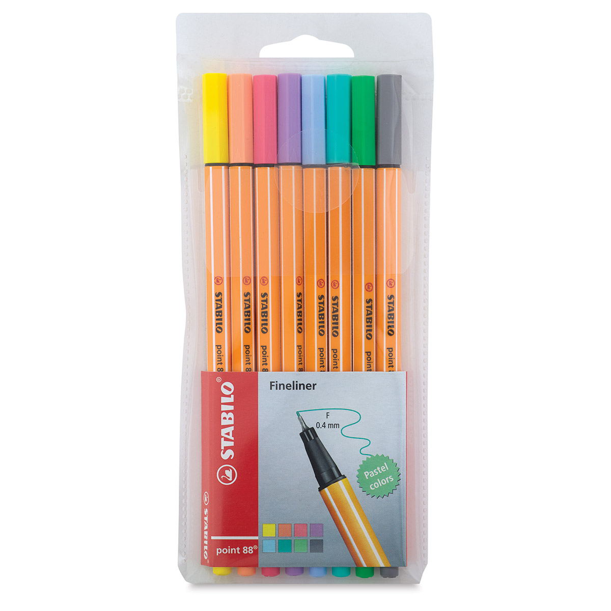 Stabilo Point 88 Fineliner Pen Set - Assorted Colors, Wallet, Set of 30