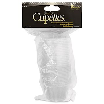 Open in modal - Cousin Cupettes Cups & Lids - Pkg of 16, Clear, 1.75 oz - front of packaging