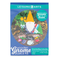 Leisure Arts Wooden Gnome Kit (Front of packaging)