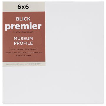 Open in modal - Blick Premier Stretched Cotton Canvas - Museum Profile, Splined, 6" x 6", front