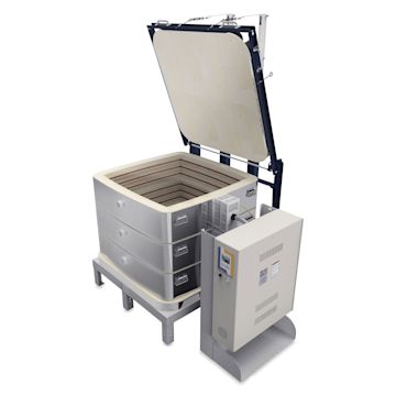 Open in modal - L&L Davinci Square Kiln - X3227-D-208V-1P, Cone 10, 86.7A, 27" H x 30-1/2" W x 30-1/2" D