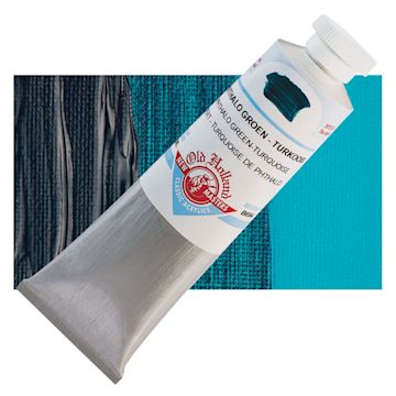 Open in modal - Old Holland New Masters Classic Acrylic Paint - Phthalo Green Turquoise and swatch