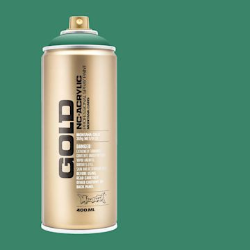 Open in modal - Montana Gold Acrylic Professional Spray Paint - Malachite Dark, 400 ml (Spray can with color swatch)