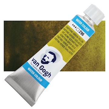 Open in modal - Van Gogh Watercolor - Azomethine Green Yellow, 10 ml tube and swatch
