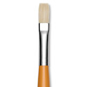 Isabey Chungking Interlocking Bristle Brush - Flat, Long Handle, Size 5