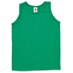 Youth Tank Top - front view in Green