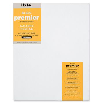 Blick Premier Stretched Cotton Canvas - Gallery Profile, Back-Stapled ...