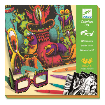 Djeco Le Grand Artist 3D Coloring Kit - Front of package 