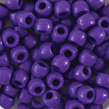 Creativity Street Plastic Pony Beads - Purple, close-up