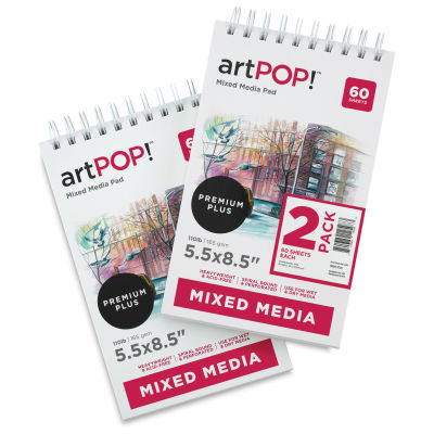 artPOP! Mixed Media Pads - 5-1/2" x 8-1/2", 60 sheets, Pkg of 2