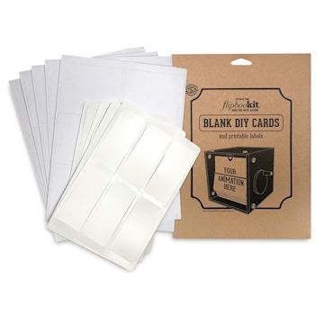 Open in modal - Fliposcope Maker - Stack of Additional Blank cards shown with package