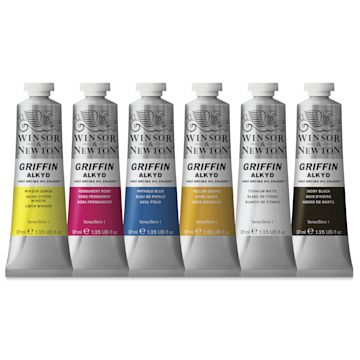 Open in modal - Winsor & Newton Griffin Alkyds - Set of 6, Assorted Colors, 37 ml