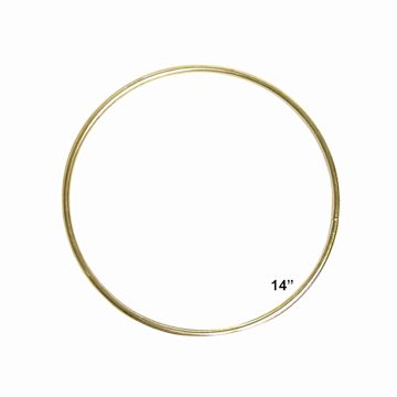 Open in modal - Pepperell Brass Plated Macramé Ring - 14"