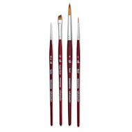 Princeton Velvetouch Series 3950 Synthetic Brushes - Exclusively Ours, Short Handle, Set of 4