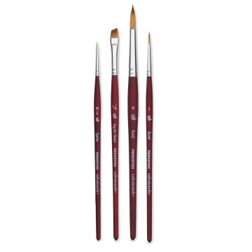 Princeton Velvetouch Series 3950 Synthetic Brushes - Blick Exclusive, Short Handle, Set of 4