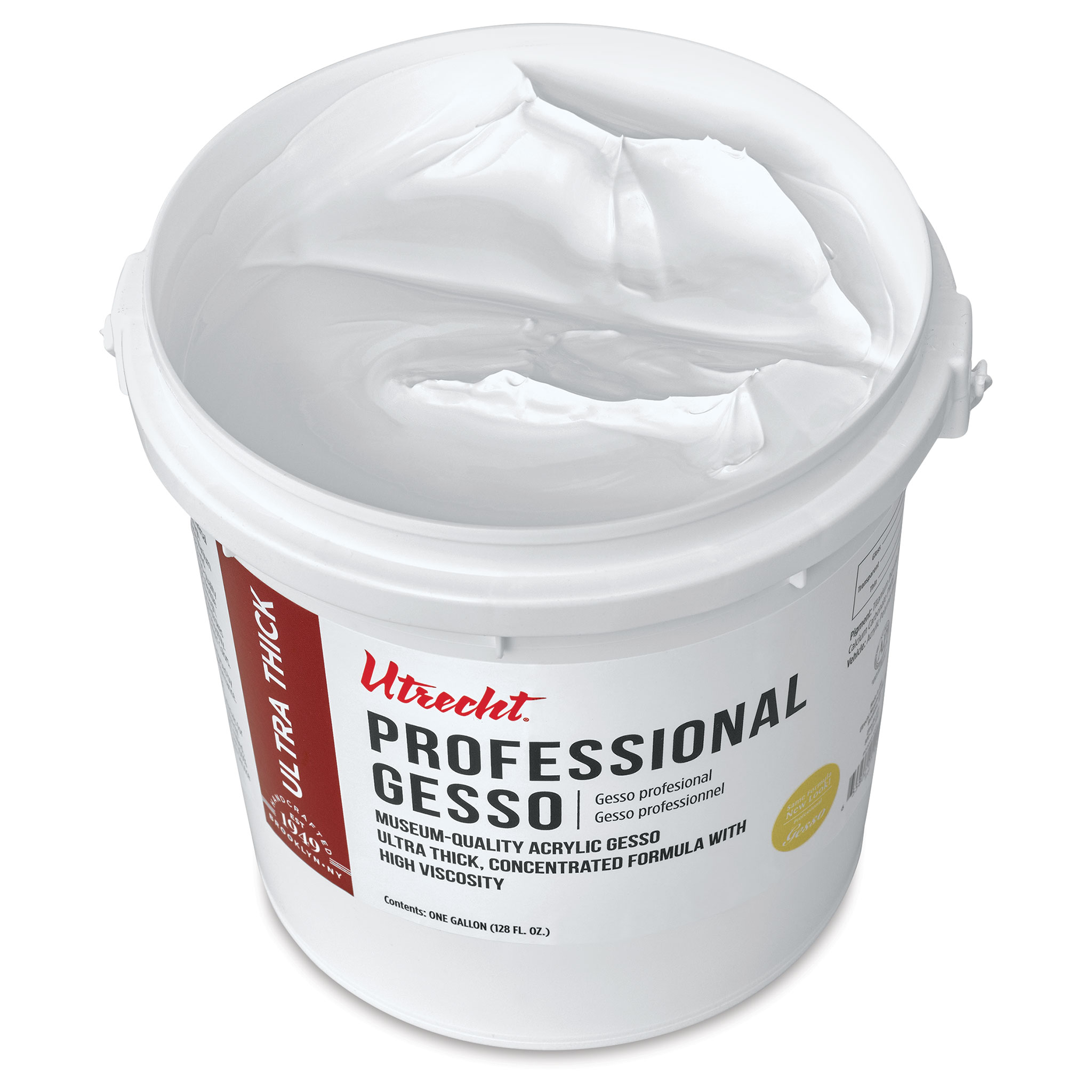 Hyatt's Professional Acrylic Gesso – 1 Gallon / 128 Oz, Made in USA,  Maximum Pigment and Opacity Load, Conforms to ASTM-D 4236 