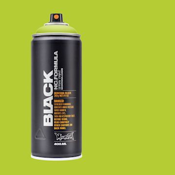 Open in modal - Montana Black Spray Paint - Wild Lime, 400 ml can with swatch