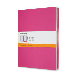 Moleskine Cahier Journals - 9-3/4" x 7-1/2", Ruled, Kinetic Pink, Pkg of 3