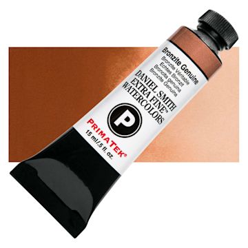 Open in modal - Daniel Smith Extra Fine Watercolor - PrimaTek, Bronzite Genuine, 15 ml Tube and swatch