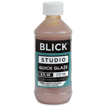 Blick Studio Quick Glaze - Front view of 8 oz bottle