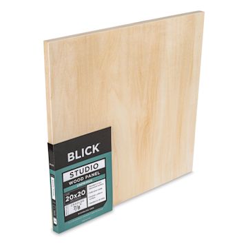 Open in modal - Blick Studio Artists' Wood Panel - Flat Cradle, 20" x 20", 7/8" Cradle