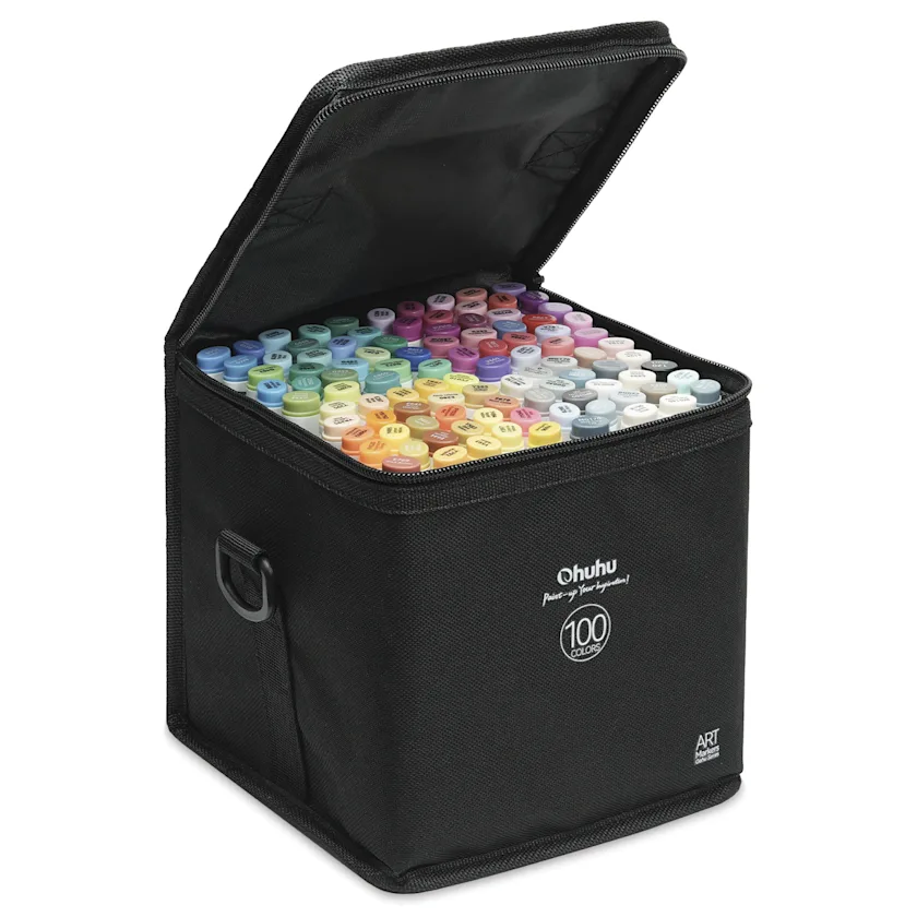 Ohuhu Oahu Dual-Tip Marker Set - Set of 101, Assorted Colors