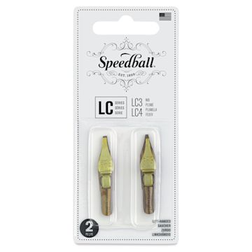 Open in modal - Speedball Broad Edge C-Series Flat Calligraphy Nibs - LC3 and LC4, front of the packaging