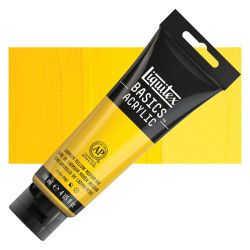 Liquitex Basics - Cadmium Yellow Medium Hue, 4 oz, Tube with Swatch