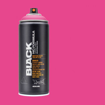 Montana Black Spray Paint - Pink Panther, 400 ml can with swatch
