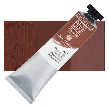 Open in modal - Sennelier Rive Gauche Artists Oil Color - Venetian Red, 40 ml tube and swatch