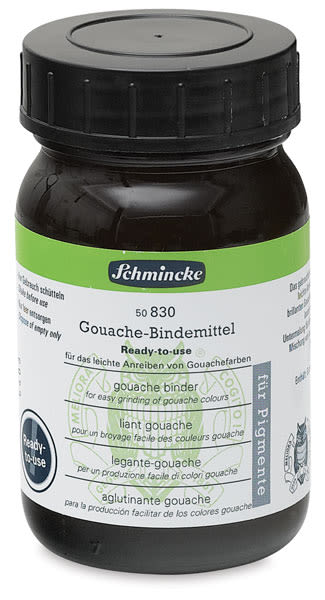 Schmincke Ready-to-Use Gouache Binder - Front of 200 ml Jar
