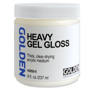Golden Acrylic Medium, Gloss-Heavy Gel, 8 oz jar