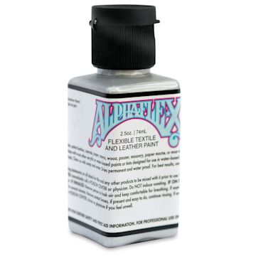 Open in modal - Alpha6 AlphaFlex Textile and Leather Paint - Metallic Silver, 74 ml, Bottle