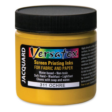 Jacquard Versatex Screen Printing Ink - Ochre, 4 oz jar