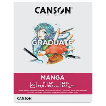 Open in modal - Canson Graduate Manga Pad - 11" x 14", 20 Sheets - front