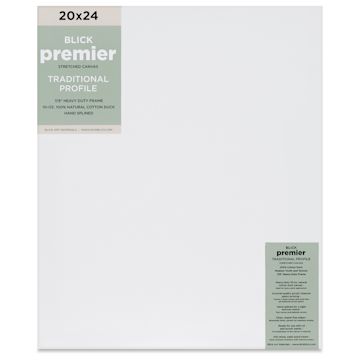 Open in modal - Blick Premier Stretched Cotton Canvas - Traditional Profile, Splined, 20" x 24", front