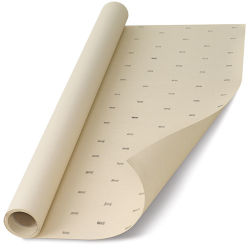 UArt Premium Sanded Pastel Paper Rolls - front and back sides of paper shown slightly unrolled