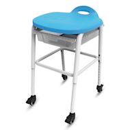 Luxor Adjustable-Height Stackable Classroom Stool with Wheels and Storage