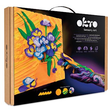 Open in modal - Okto Sensory Art DIY 3D Clay Painting Kit - Irises - front of packaging