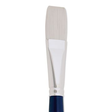 Open in modal - Silver Brush Bristlon Stiff White Synthetic Brush - Flat, Size 12 (close-up)