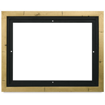 Pre framed blank canvas with oak floating frame