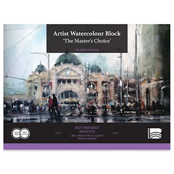 Open in modal - The Master's Choice Artist Watercolor Block - 18.11" x 24.01", Hot Press